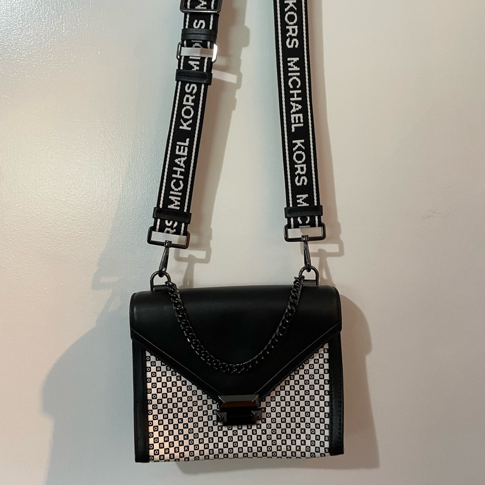 Michael Kors Black and White Initial Bag